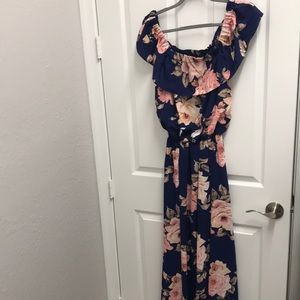 Blue floral Maxi Dress